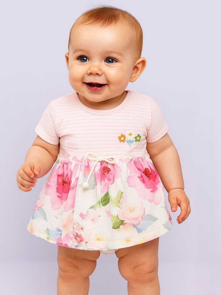 KIKO Baby Girls Floral Printed Pure Cotton Dresses