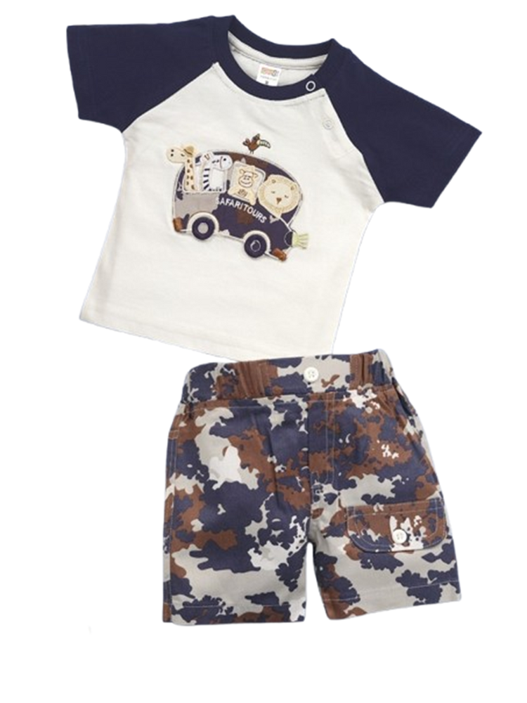 Pompidou Baby Boys Casual Shirt with Shorts