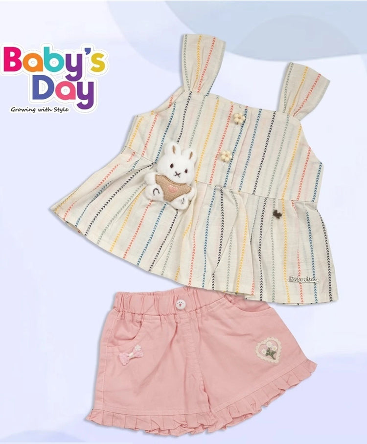 BABY'S DAY Pure Cotton Top With Shorts