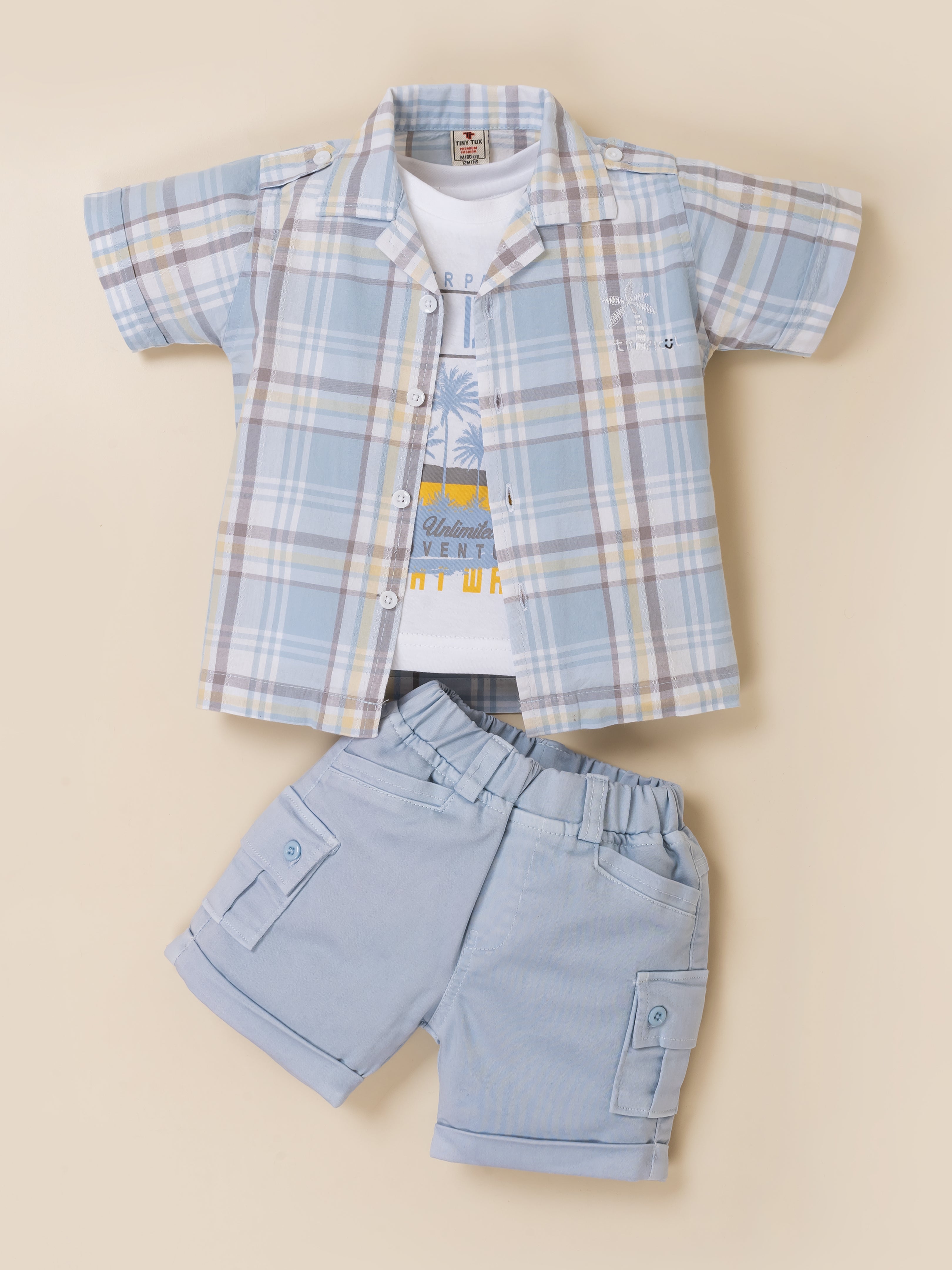Sunny Days Plaid Vacation 3-Piece Outfit