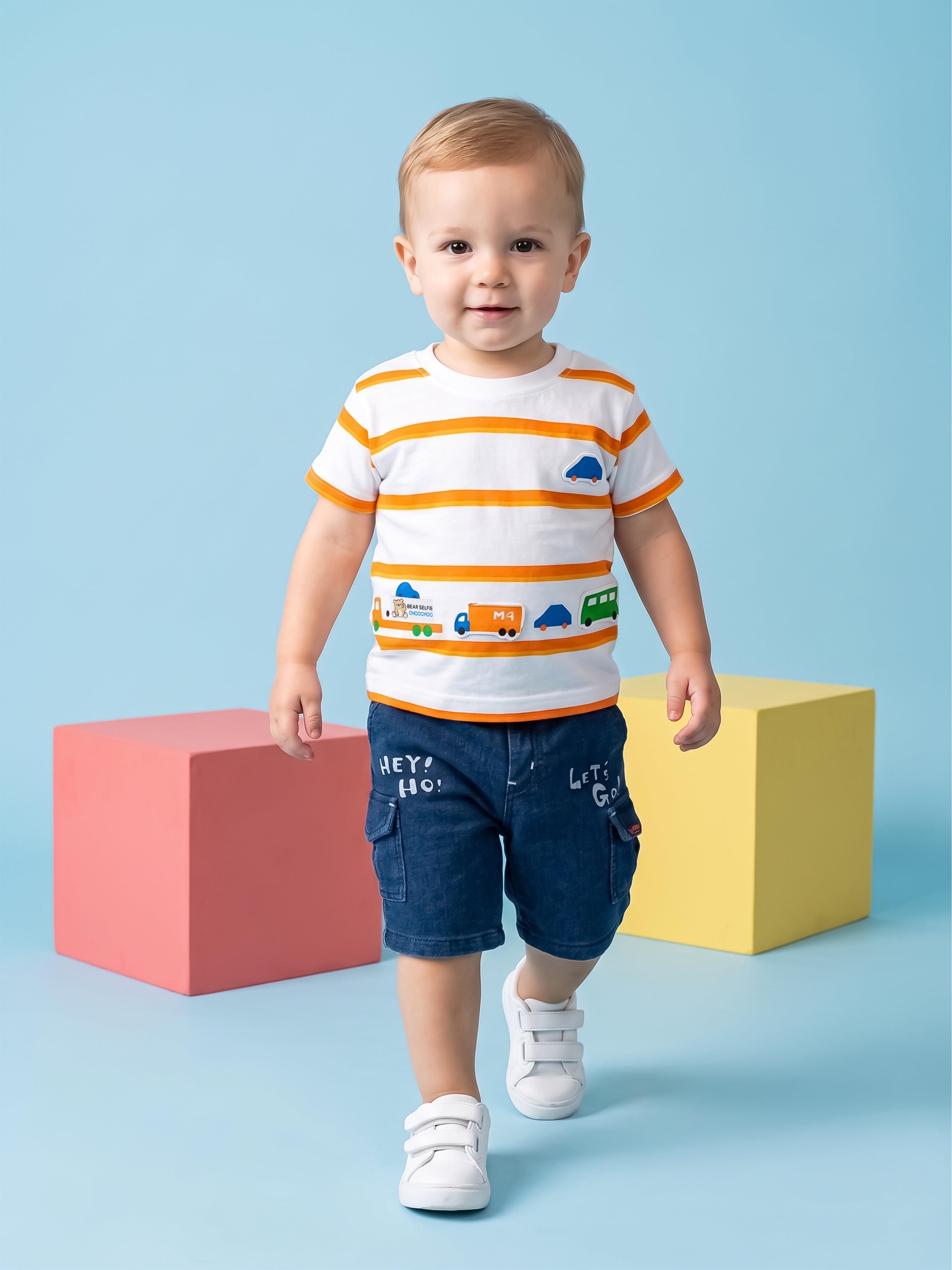 2-Piece Toddler Boy Striped Summer Set