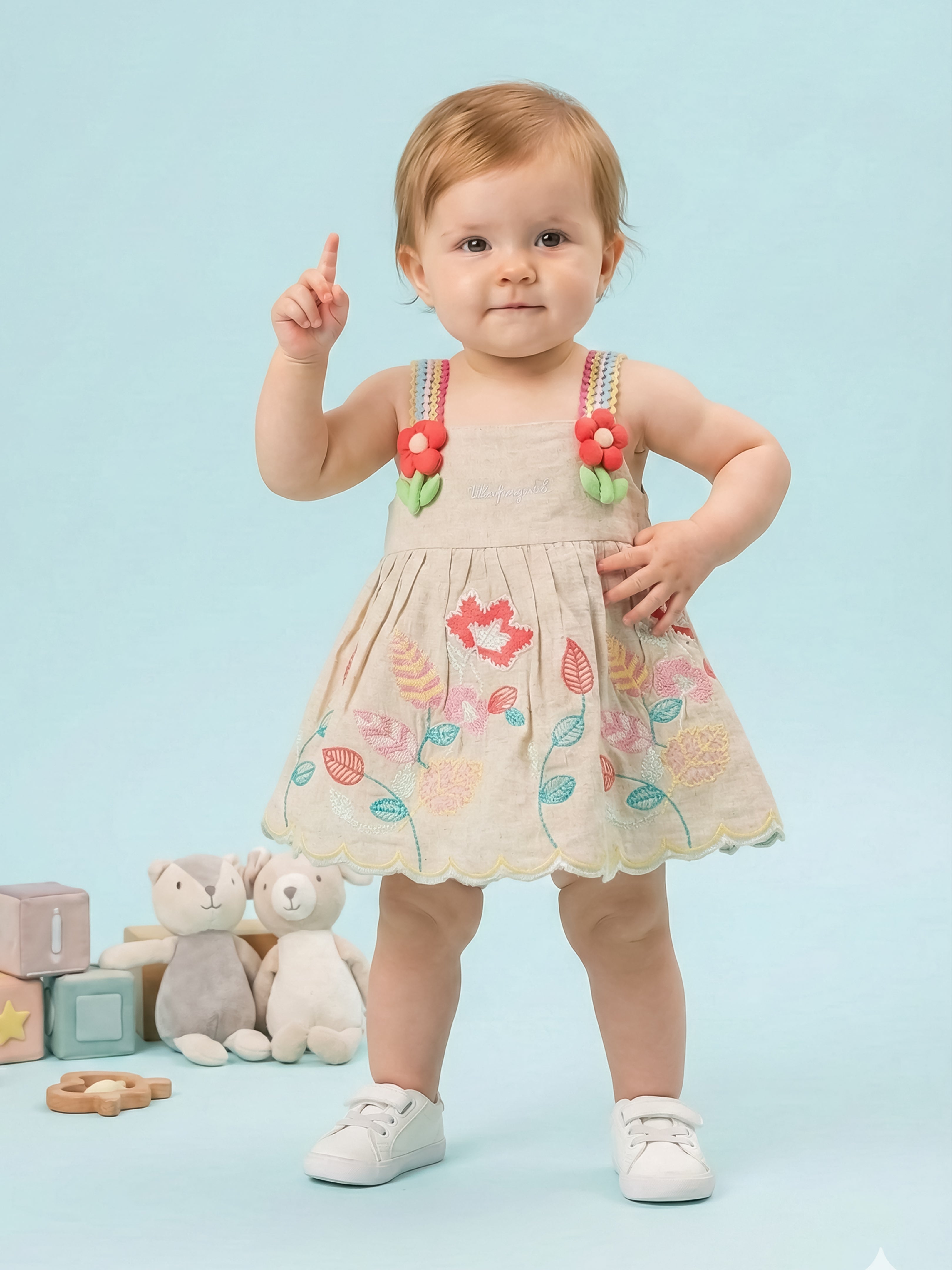 Baby Girl Sleeveless Cotton Frock Dress