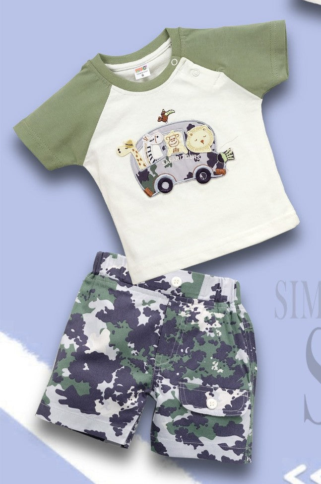 Pompidou Baby Boys Casual Shirt with Shorts