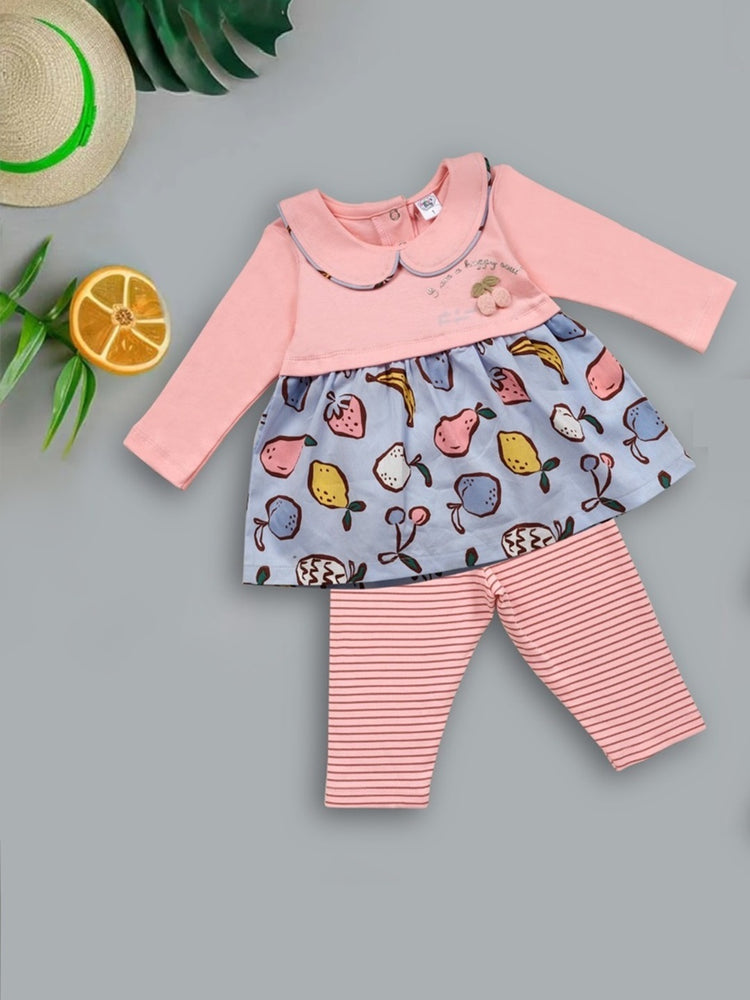 Girls Printed Top with Leggings