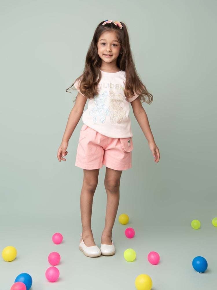 KETI MINI HD Printed Pure Cotton Top With Shorts Clothing Set