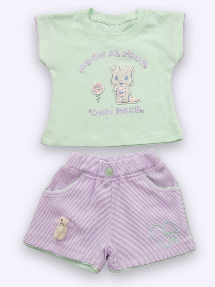 Baby's Day Cotton Top & Shorts Hot Pant