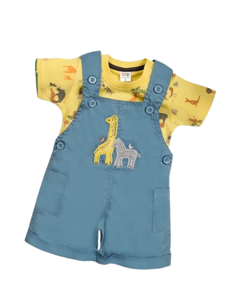 Pompidou Full Sleeves Dungree For Baby Boys