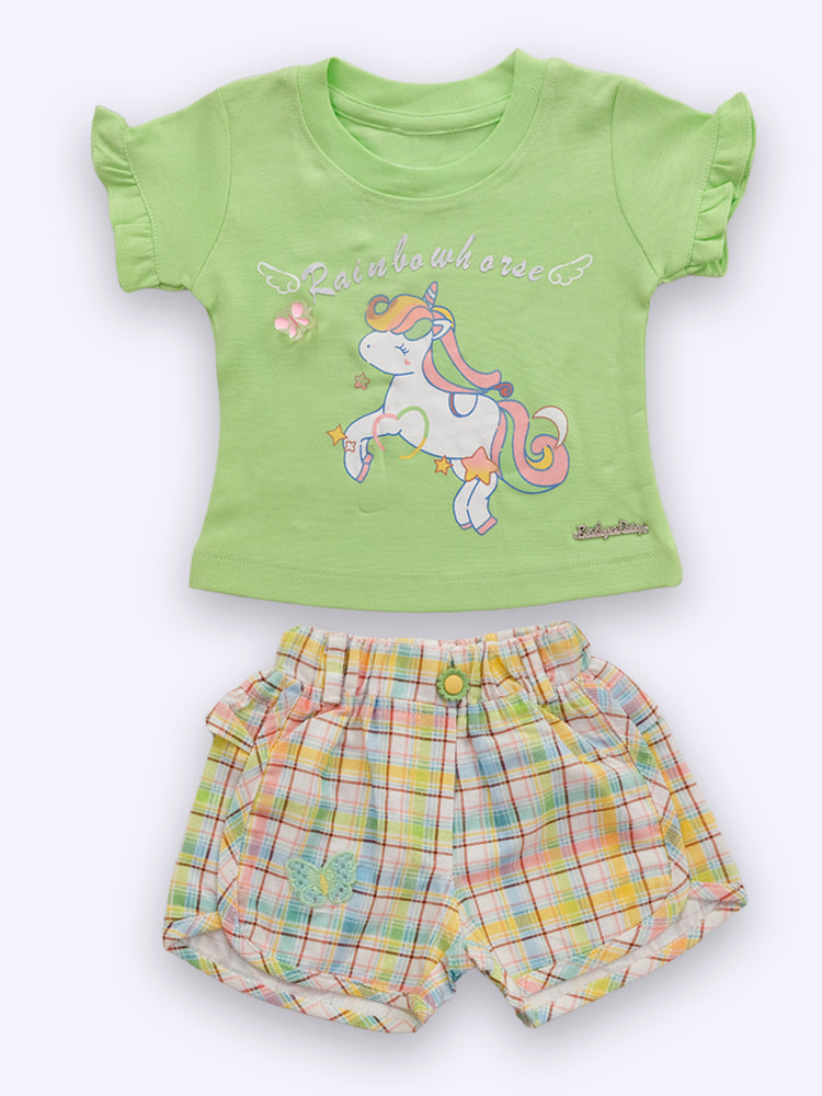 Baby's Day Girls Cotton Top with Shorts
