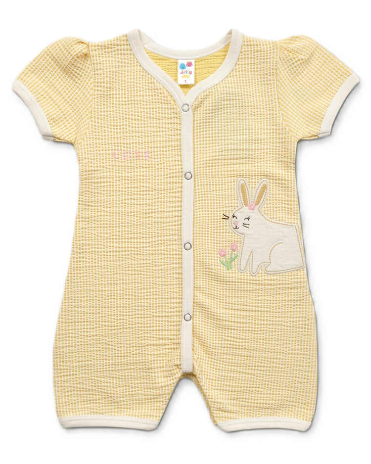 JELLY JOY Infant Girls Self Design Cotton Rompers