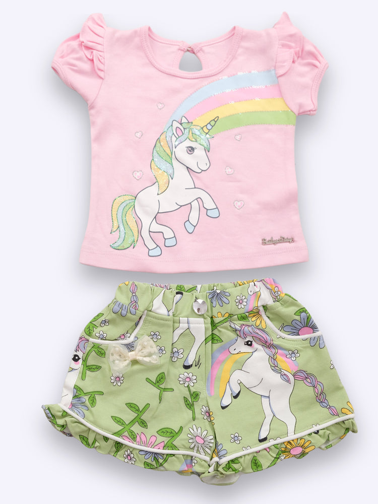 Baby's Day Girls Cotton Top and Bottom