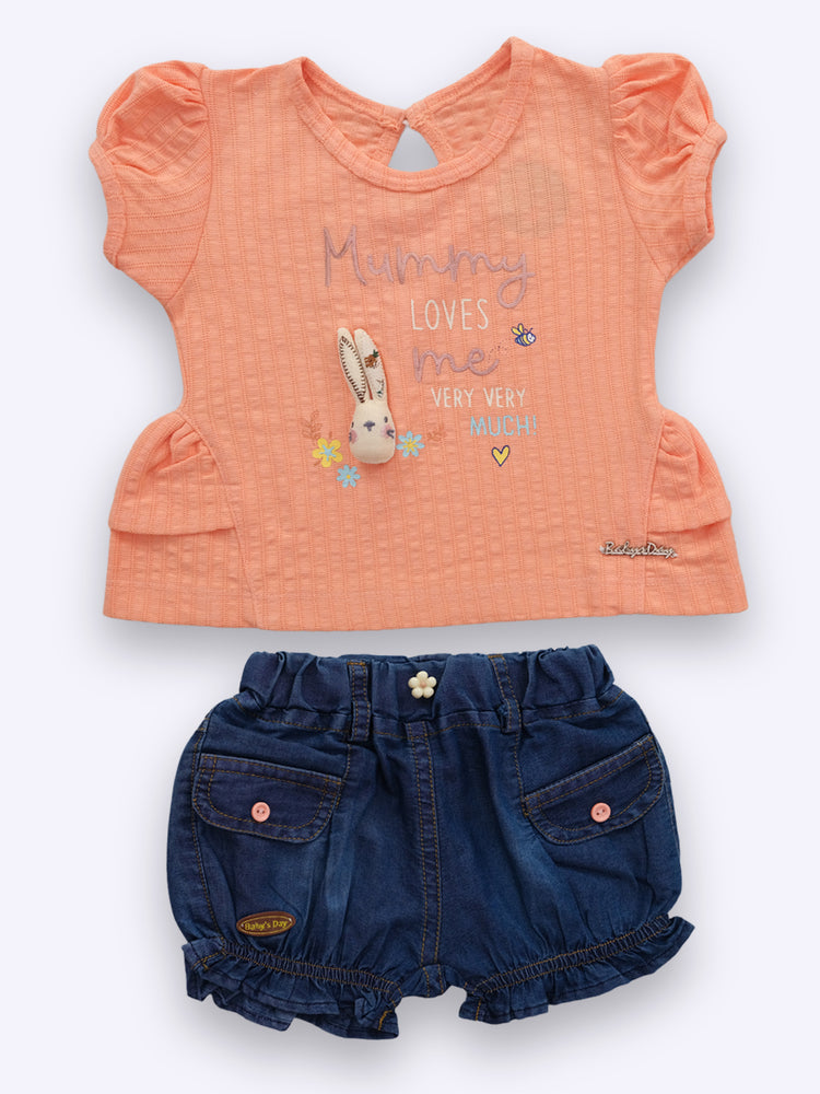 Baby's Day Girls Cotton Top and Shorts