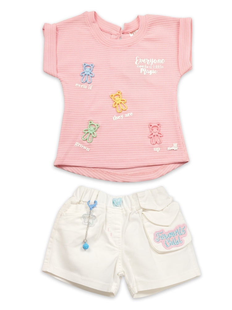 Baby Girl Pure Cotton Top With Shorts clothing Set