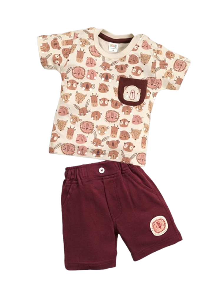 Pompidou Baby Boys Casual Shirt with Shorts