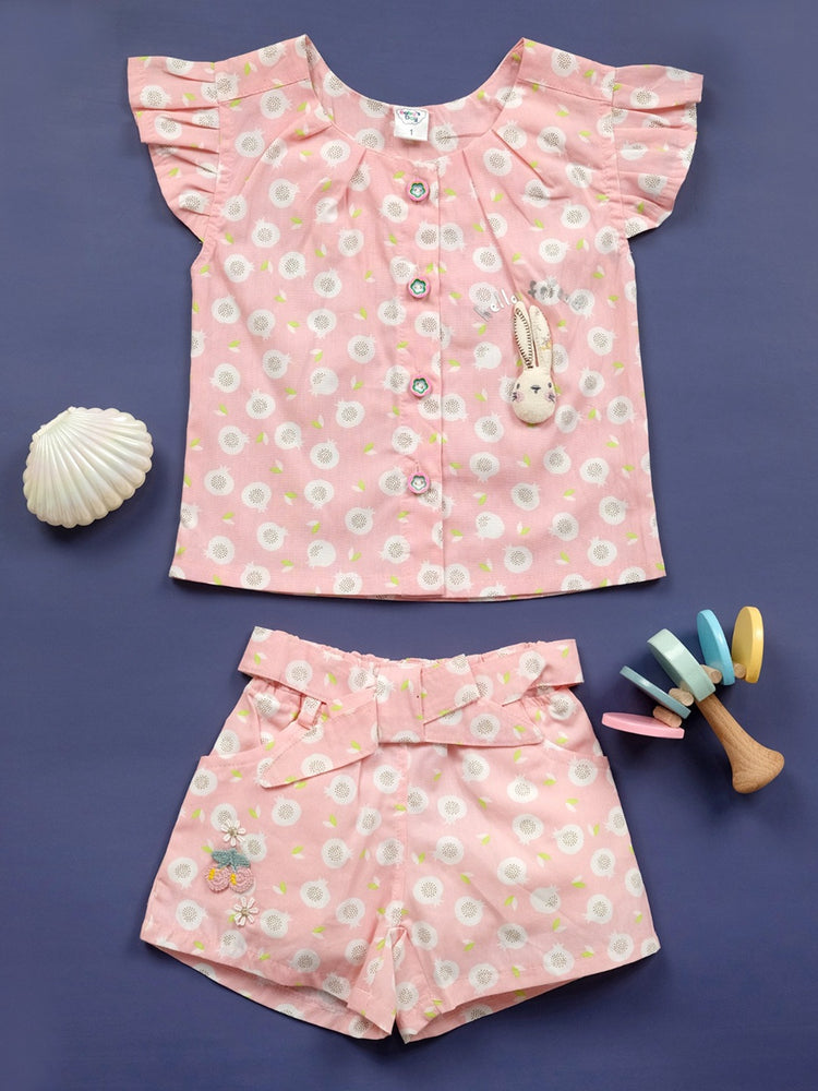 Baby Girls Printed Pure Cotton Clothing Set