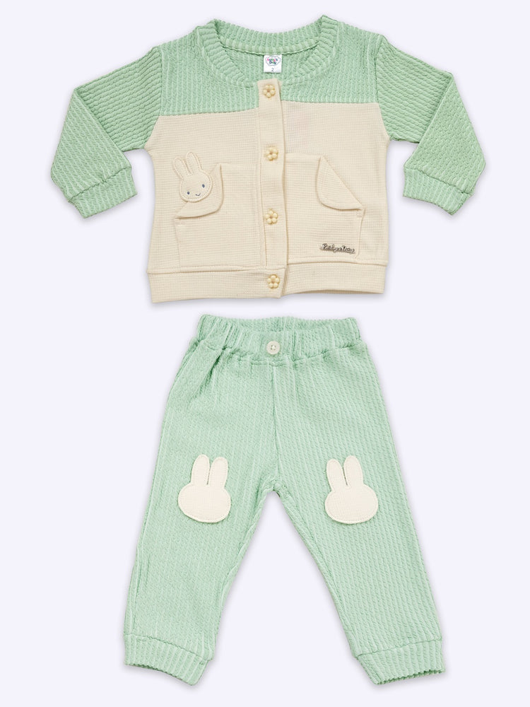 Baby's Day Girls Pure Cotton Shirt With Joggers