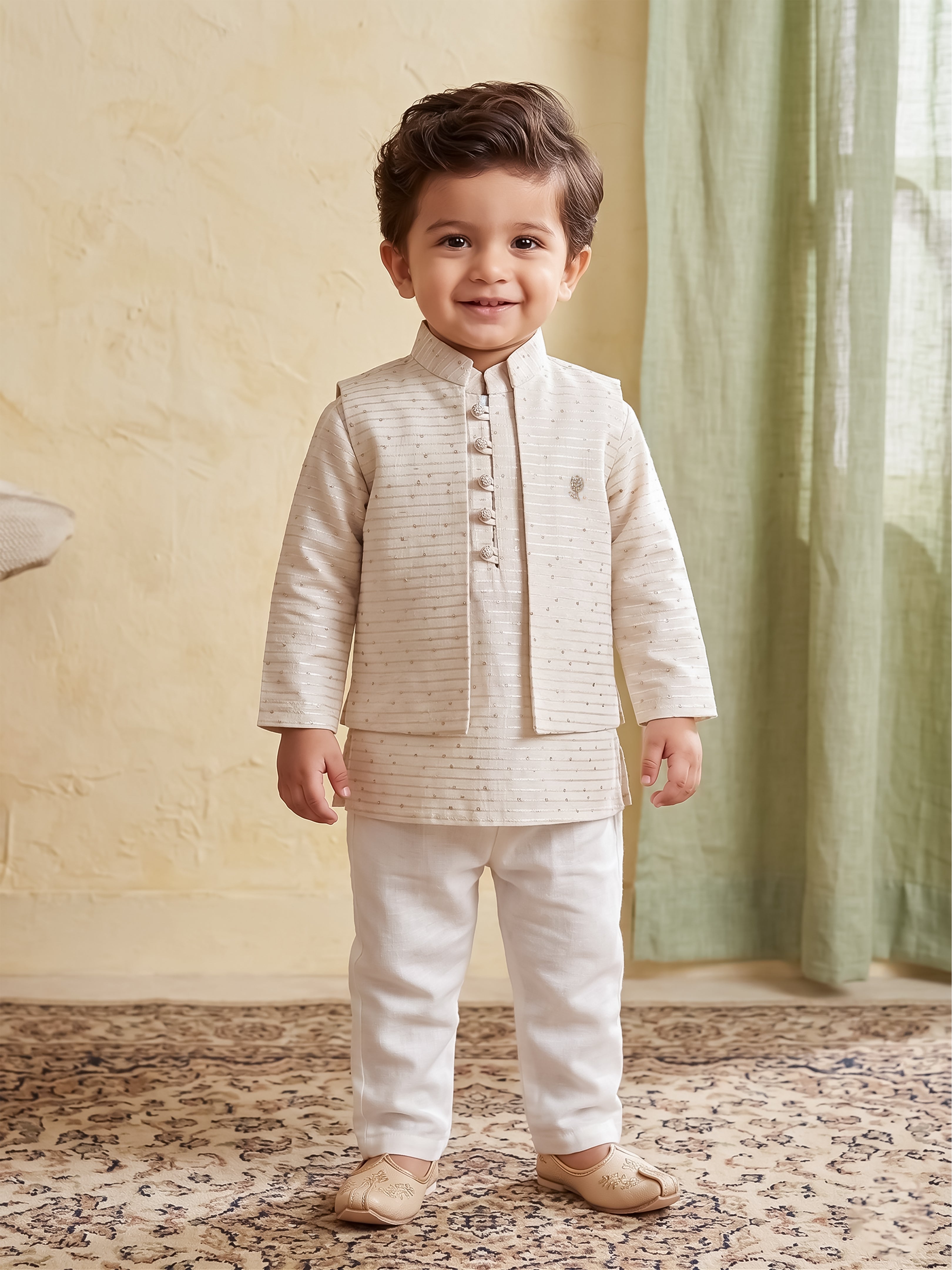 Kids Sequin Detail Kurta with Pajama