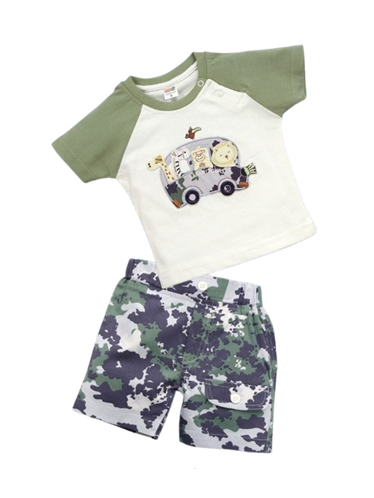 Pompidou Baby Boys Casual Shirt with Shorts