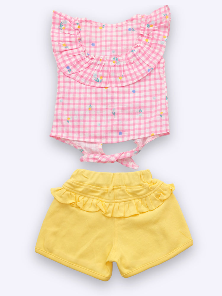 Baby's Day Girls Pure Cotton Top and Shorts