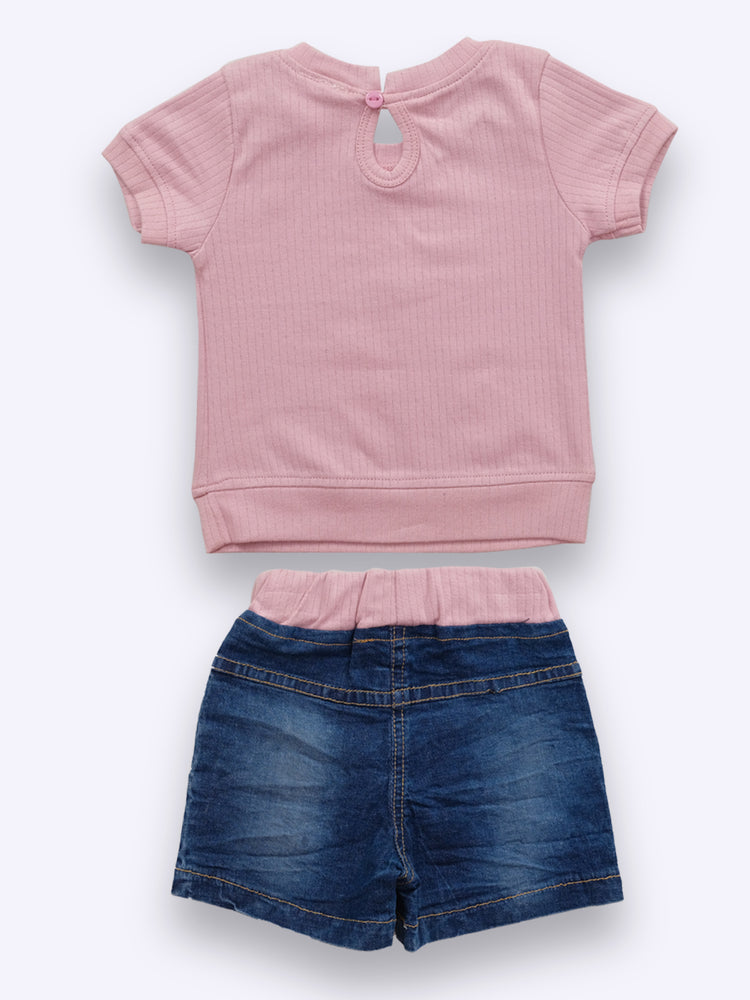 Baby's Day Girls Top and Denim Shorts