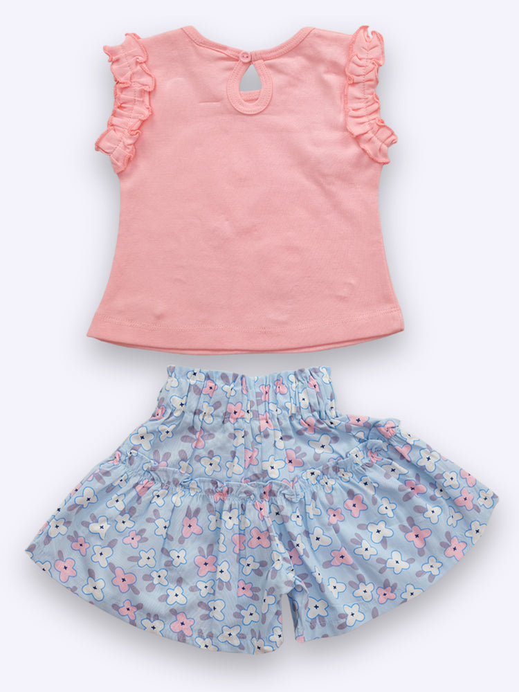 Baby's Day Girls Cotton Top with Shorts