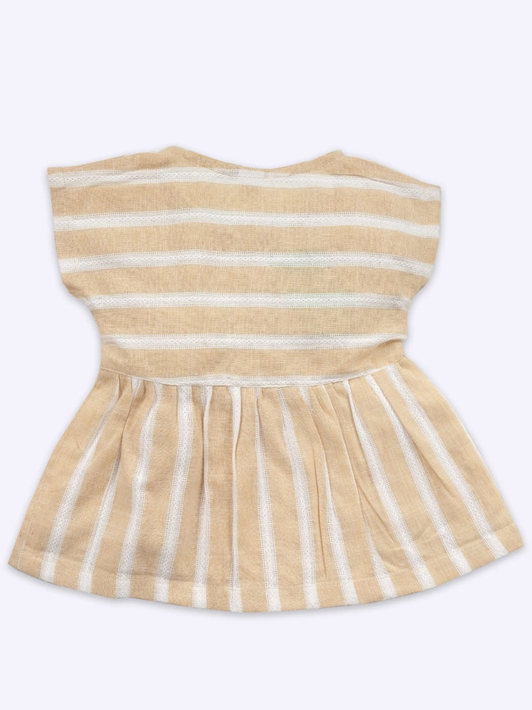 JELLY JOY Baby Girls Striped Cotton A-Line Dress