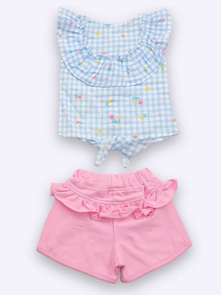 Baby's Day Girls Pure Cotton Top and Shorts