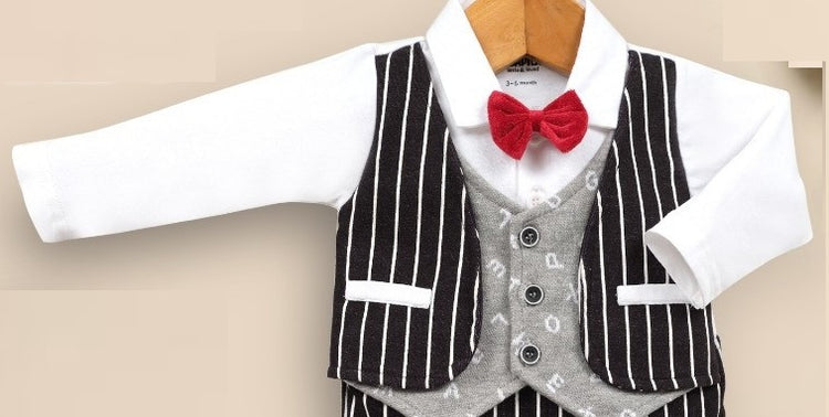 Pompidou Full Sleeves Rompers For Baby Boys