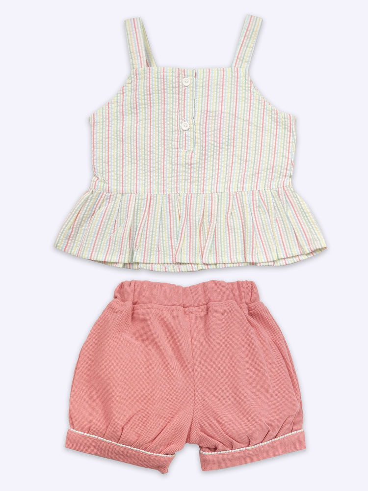 BABY'S DAY Sleeveless Pure Cotton Top With Shorts