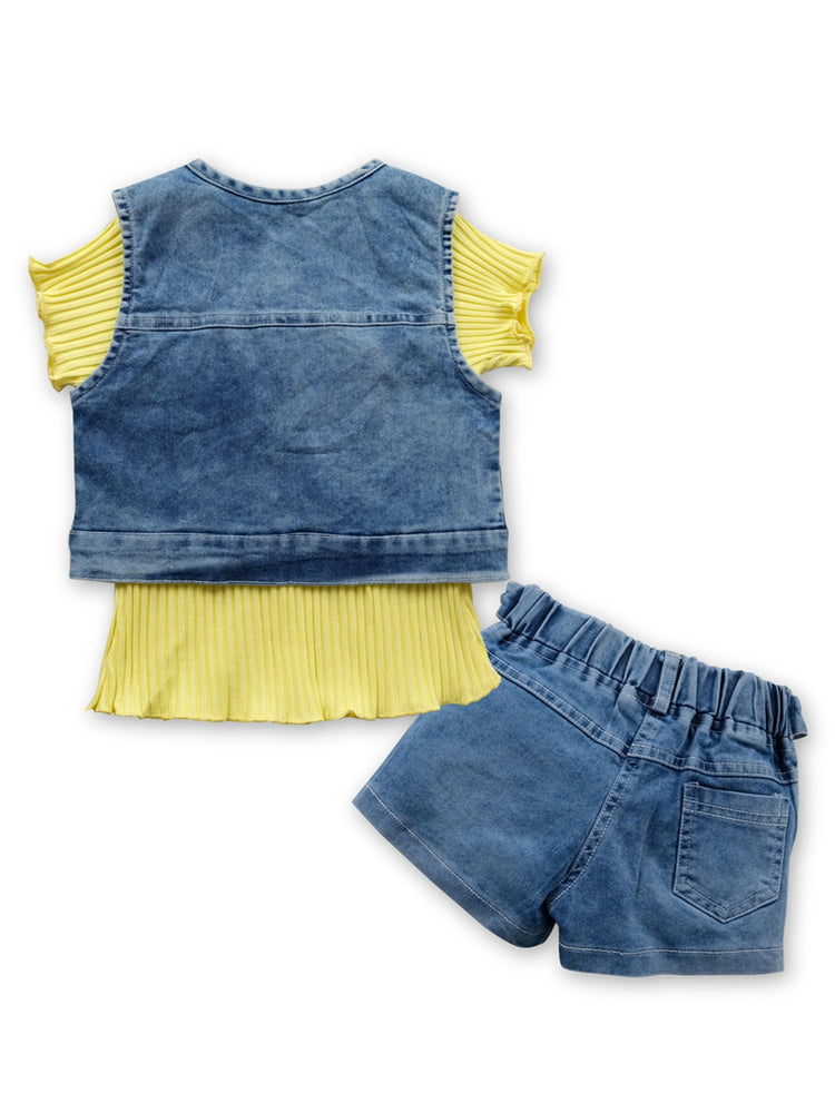 KETI MINI T-Shirt Tops and Denim Bottoms with Jacket Combo Pack