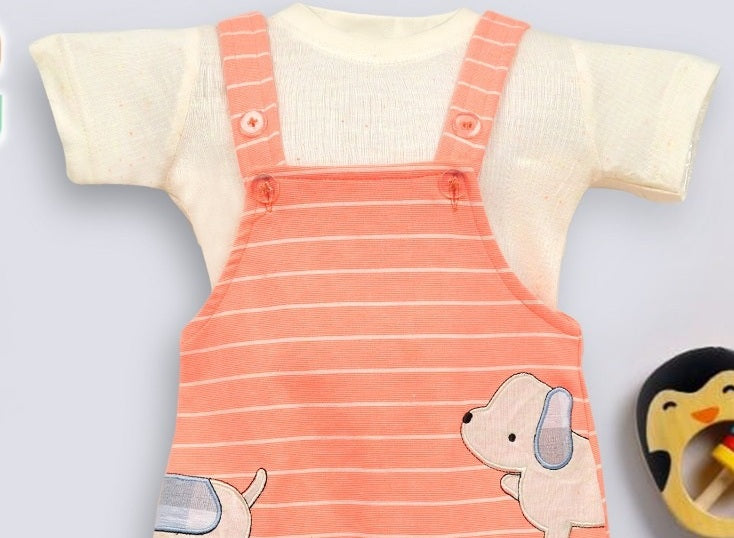 Pompidou Printed half Sleeves Dungree For Baby Boys
