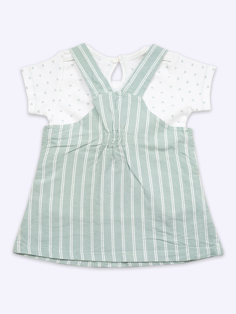 BABY'S DAY Top With Dungaree Dresses with Panty
