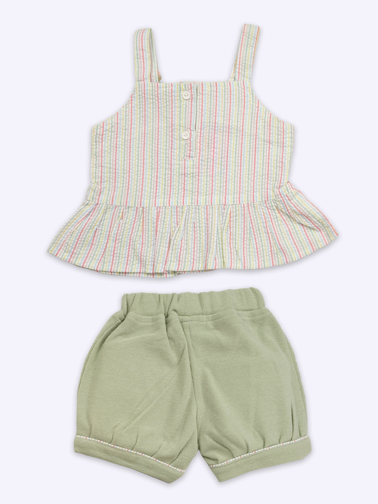 BABY'S DAY Sleeveless Pure Cotton Top With Shorts