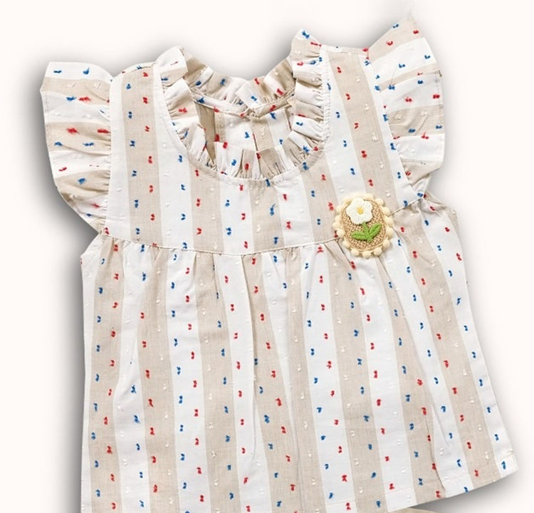 Memeko Girls Floral Top & Shorts Clothing Set