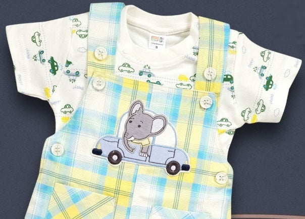 Pompidou Printed Full Sleeves Rompers For Baby Boys