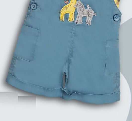 Pompidou Full Sleeves Dungree For Baby Boys