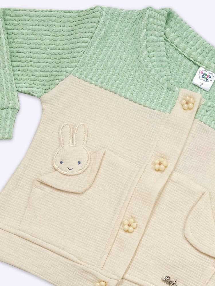 Baby's Day Girls Pure Cotton Shirt With Joggers