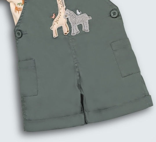 Pompidou Full Sleeves Dungree For Baby Boys