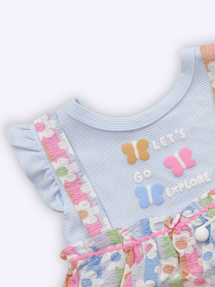KIKO Cotton Dunagree Set for New Born Baby