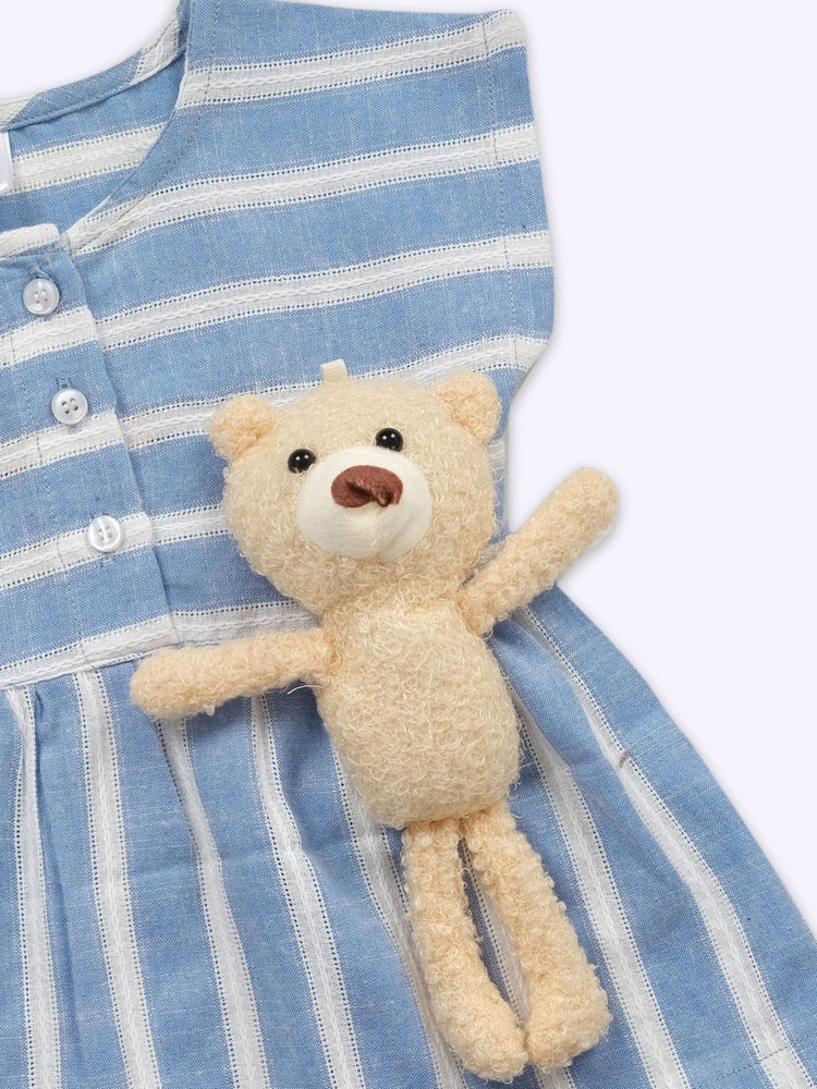 JELLY JOY Baby Girls Striped Cotton A-Line Dress
