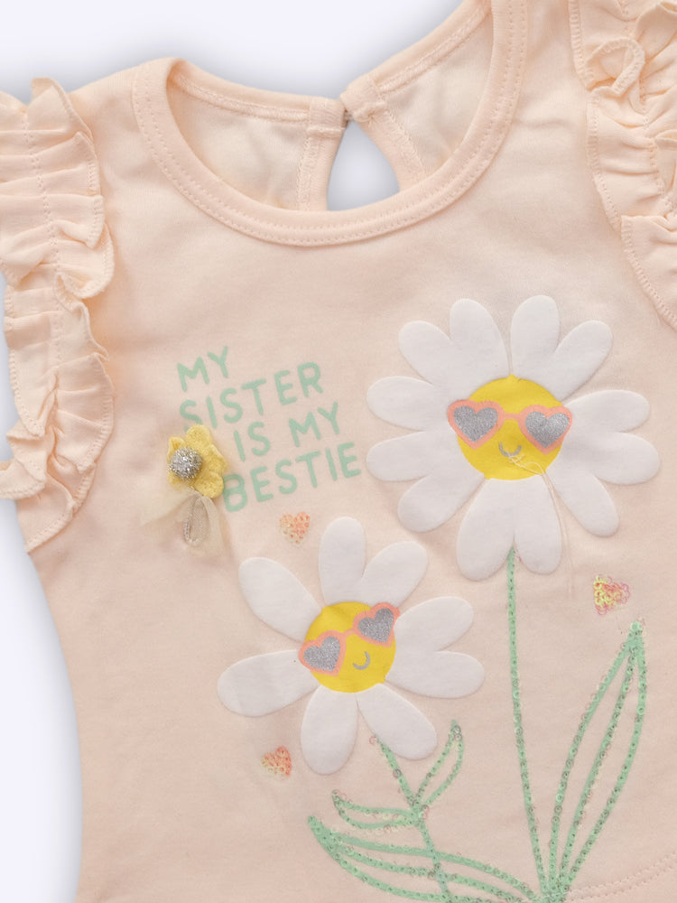 Baby's Day Girls Cotton Top with Shorts