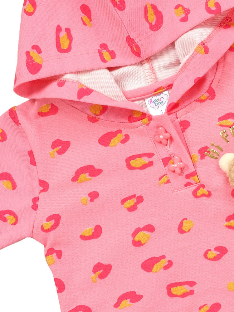 Girl Hooded Pure Cotton Clothing Set