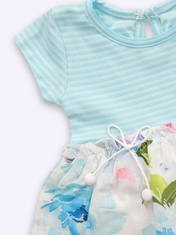 KIKO Baby Girls Floral Printed Pure Cotton Dresses