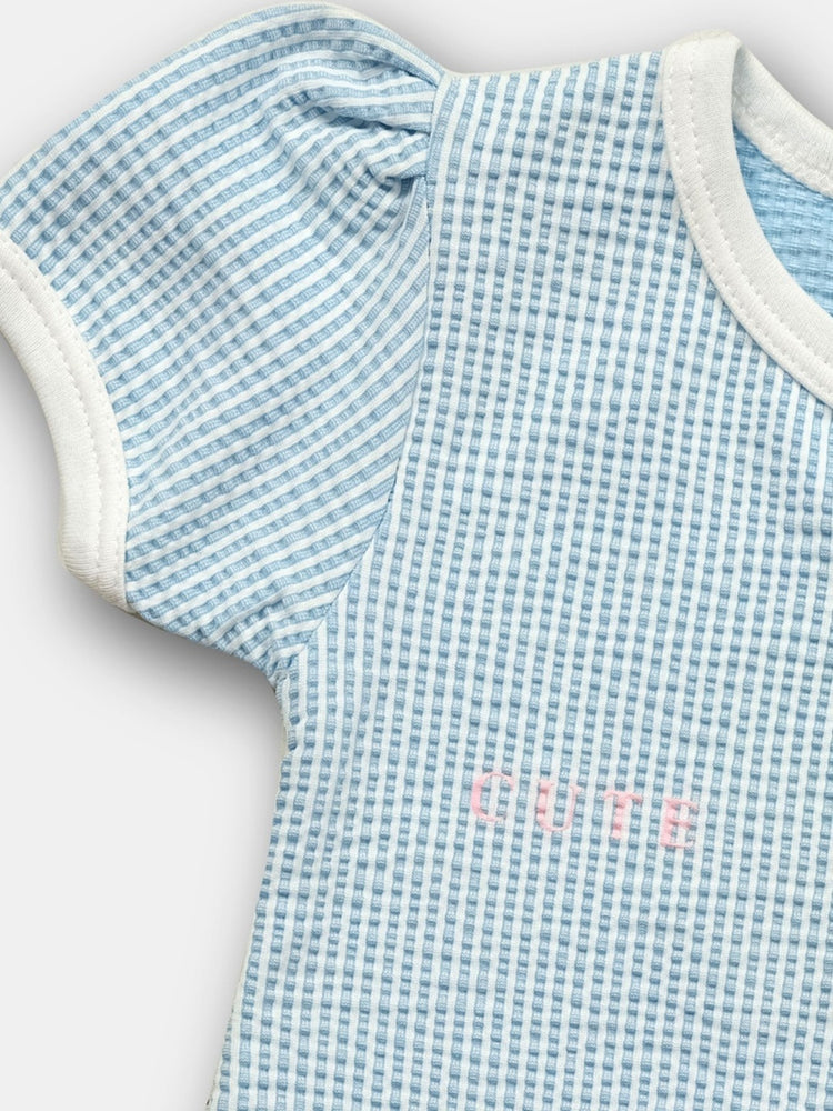 JELLY JOY Infant Girls Self Design Cotton Rompers