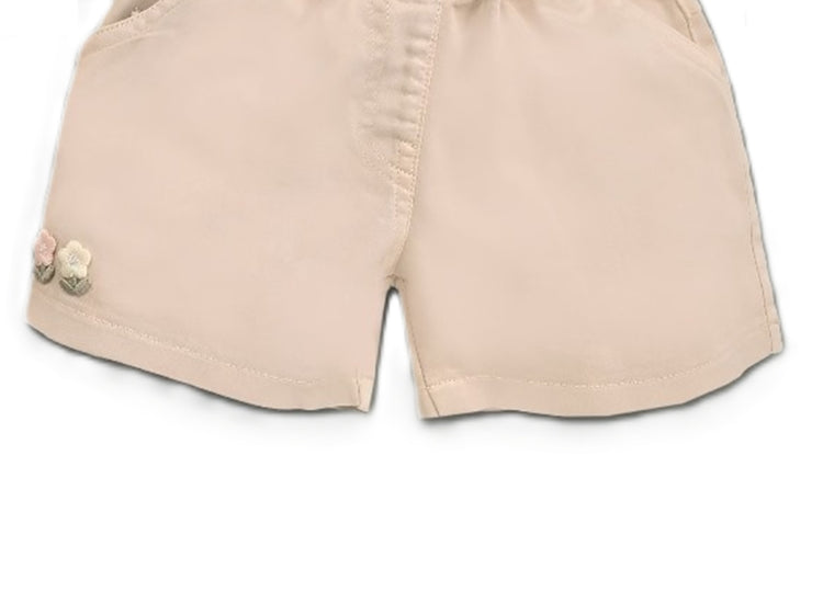 Memeko Girls Sleeveless Pure Cotton Top With Shorts