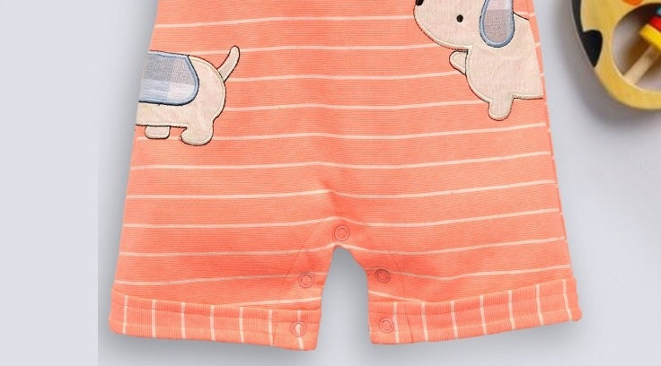 Pompidou Printed half Sleeves Dungree For Baby Boys