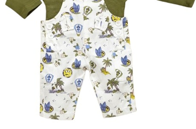 Pompidou Full Sleeves Dungree For Baby Boys