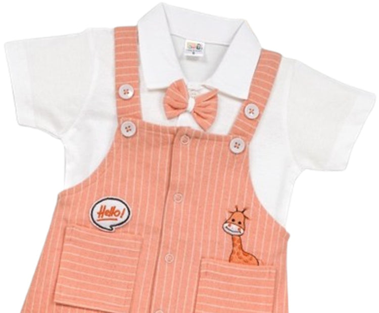 Pompidou Dungaree For Baby Boys Casual Printed
