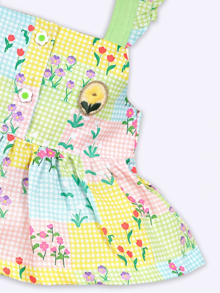 Baby's Day Shoulder Straps Printed Top & Shorts