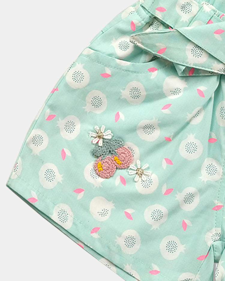 Baby Girls Printed Pure Cotton Clothing Set