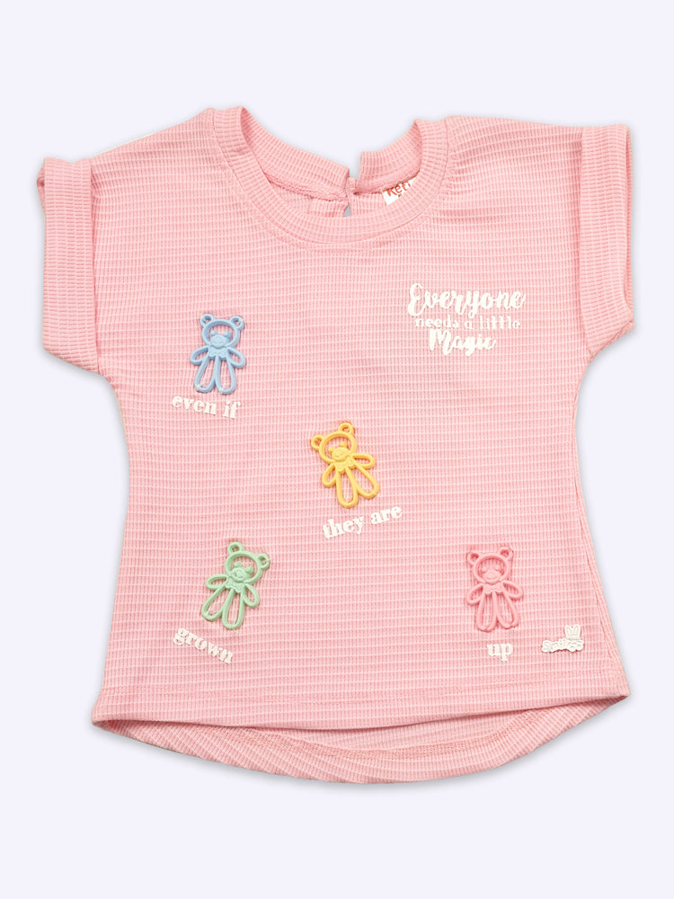 Baby Girl Pure Cotton Top With Shorts clothing Set